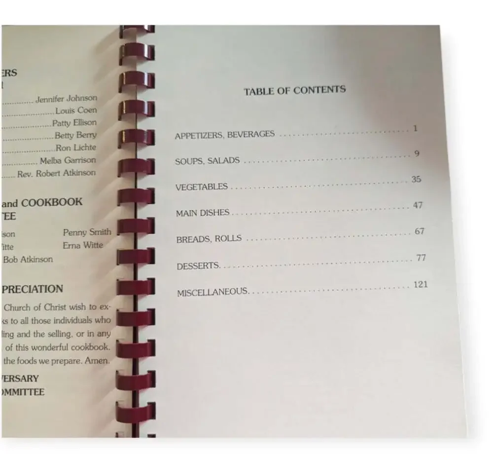 Sharing All Good Things Trinity United Church of Christ Recipe Book 2001